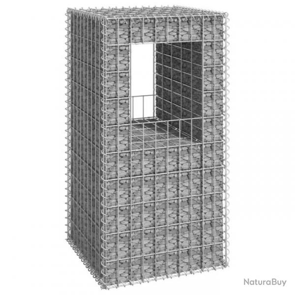 Poteau  panier de gabion 50x50x100 cm Fer