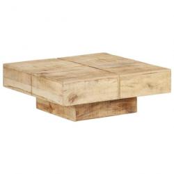 Table basse 80x80x28 cm Bois de manguier massif