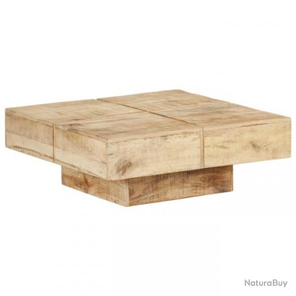 Table basse 80x80x28 cm Bois de manguier massif