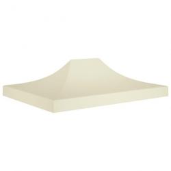 Toit de tente de réception 4,5x3 m Crème 270 g/m²