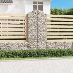 Panier de gabions arqué 100x50x220/240 cm Fer galvanisé