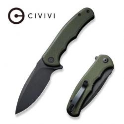 Couteau Civivi Mini Praxis Green Lame Acier D2 Manche G10 IKBS Linerlock Clip CIVC18026C1