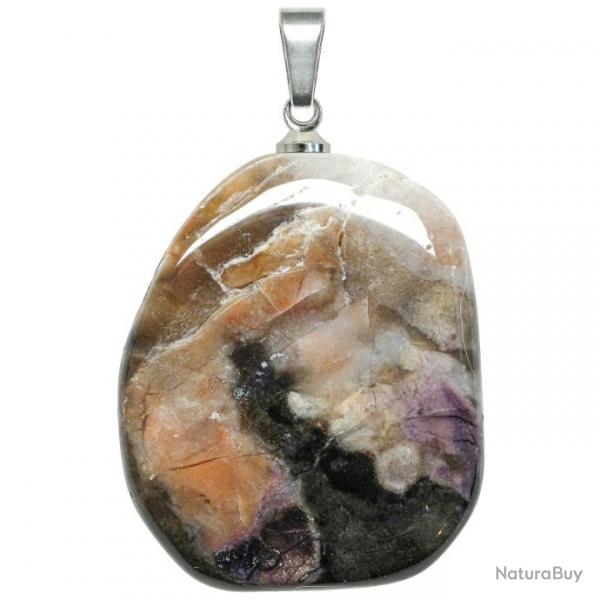 Pendentif galet plat en tiffany stone