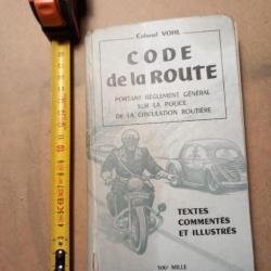 Code de la route 1959 Règlement général sur la police de la circulation routière