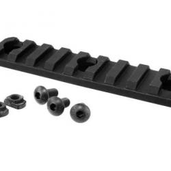 Rail picatinny additionnel fixation M-LOK noir 9 slots - PTS