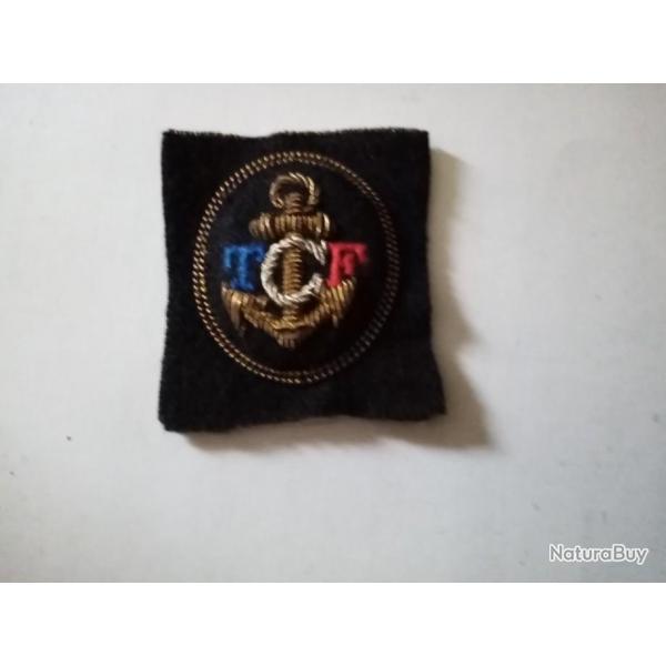 ancien insigne TCF cannetille inconnu 3,5X3,2 cm parti cannetille
