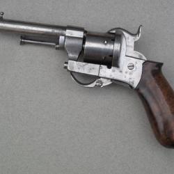 Beau revolver de poche « Dumonthier » à six coups en calibre 7 mm à broche