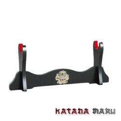 Support de katana noir avec velour rouge