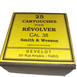 38 SW: Reproduction boite cartouches (vide) GEVELOT 10864813