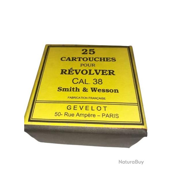 38 SW: Reproduction boite cartouches (vide) GEVELOT 10864813