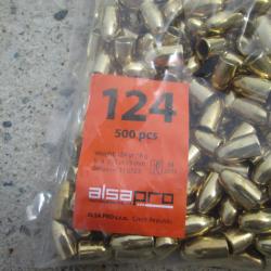 500 ogives ALSA en 9 para 124grs .355 FMJ