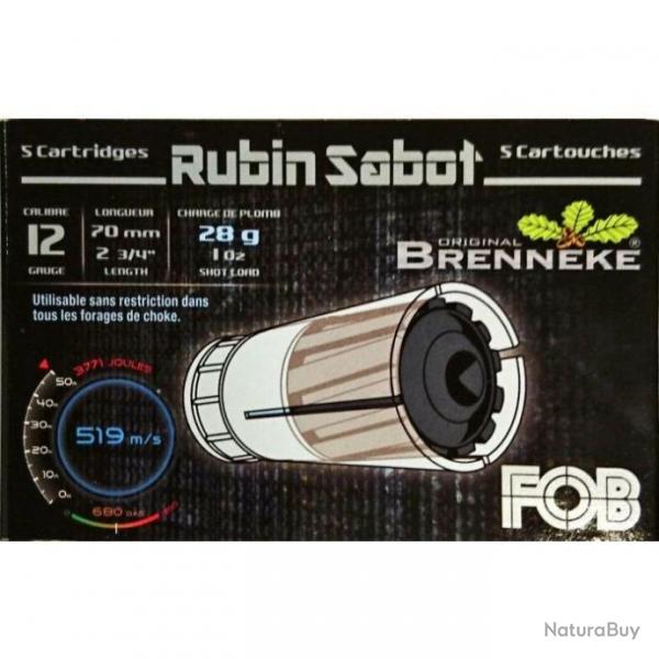 Balles FOB Robin Sabot 70 - Cal.12/70 - Par 5 Par 1 28 g