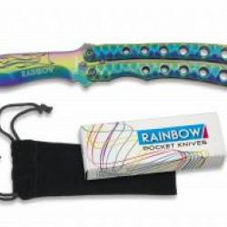 Couteau papillon - Colection Rainbow - Lame 9.8 cm