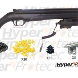Pack de défense Fusil T4E HDS 68, 16 joules en balle caoutchouc calibre .68