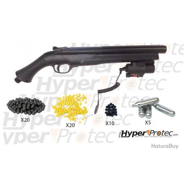 Pack de dfense Fusil T4E HDS 68, 16 joules en balle caoutchouc calibre .68