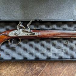Rare, Pistolet Kentucky à silex de D PEDERSOLI cal 44 LUXE de 1973