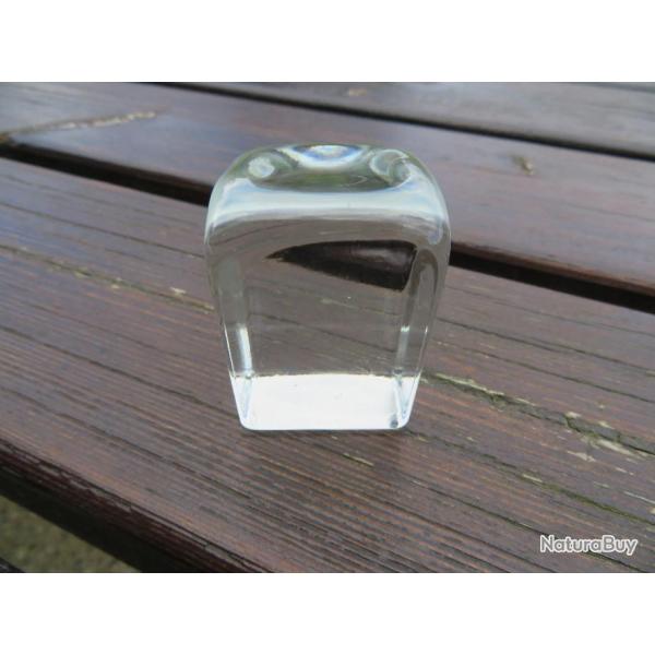 VINTAGE - Presse papier de forme cubique en verre souffl -  Intemporelle & Moderne (XX)