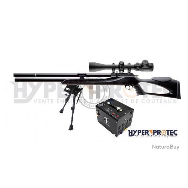 Pack Snowpeak M25 cal 6.35 mm 70 joules + Bipied + Lunette + Compresseur