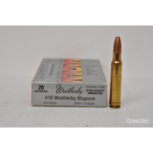 1 Boite de balles Weatherby calibre 416 weatherby magnum