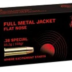 Munitions GECO .38 SPECIAL Full Metal Jacket Flat Nose 10.2g 158gr par 50