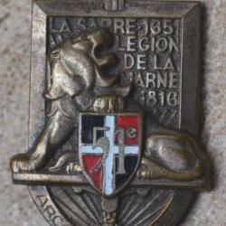 51° Régiment d'Infanterie, écu émail, dos guilloché