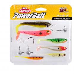 Kit Leurres Souples Berkley Powerbait Pro Pack Jig Minnow Dark Water