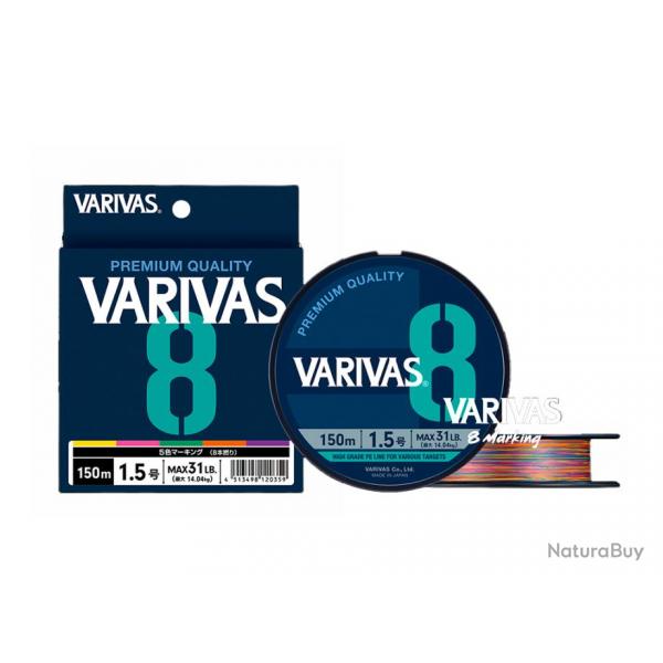 Tresse Varivas 8 Marking 300m 300m 0,191mm 10,4kg