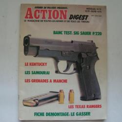 ACTION DIGEST N° 14 - JANVIER 1980 - GERARD DE VILLIERS - SIG SAUER + GRENADES à MANCHE + GASSER...