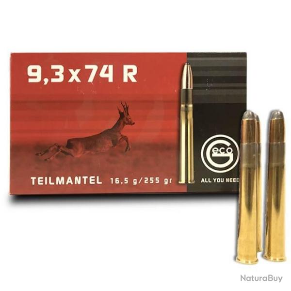 Munitions GECO Softpoint calibre 9.3x74R 255gr-16.5g x20