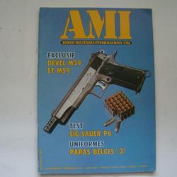 AMI N° 21 - JUIN 1981 - DEVEL M39 ET M59 + SIG SAUER P6 + UNIFORMES PARA BELGES...