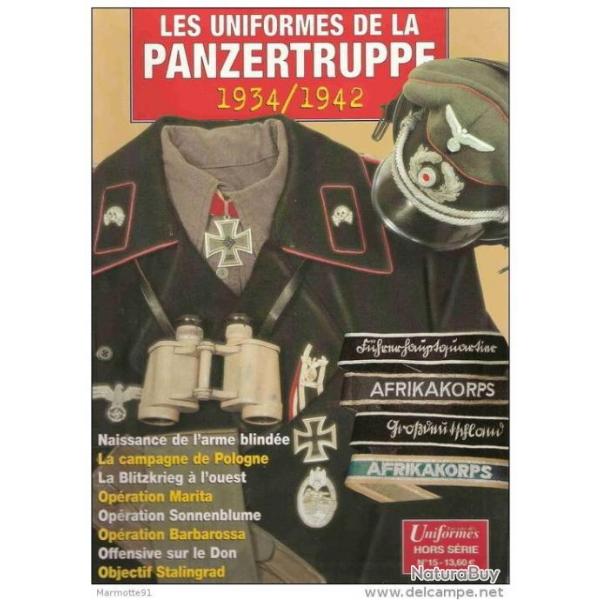 UNIFORME PANZERTRUPPE 1934 1942 PANZER ARME BLINDEE WEHRMACHT COIFFURE CASQUETTE TENUE