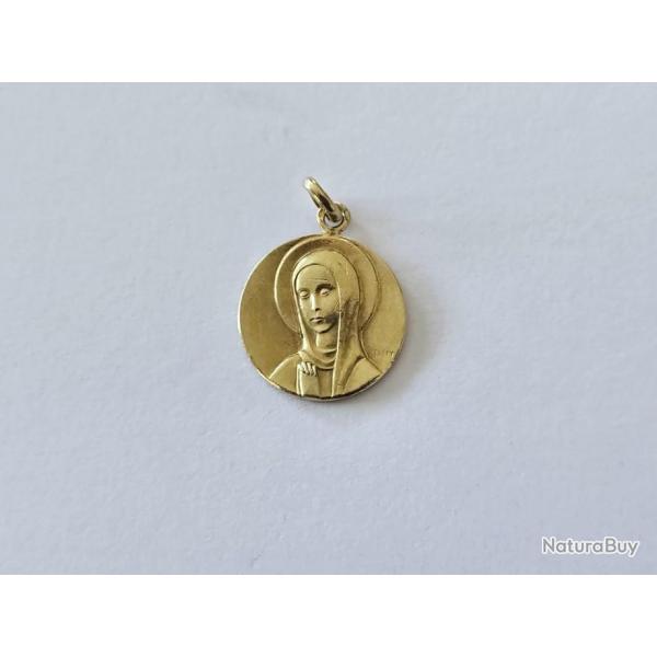Ancien pendentif or massif 18 carats - Marie - catholique - Chrtien
