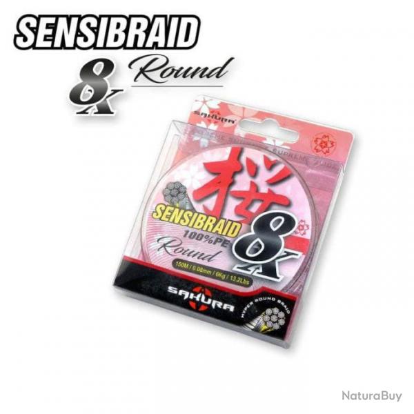 Tresse Sakura Sensibraid 8X Chartreuse 150m 7kg 150m 0,10mm Chartreuse