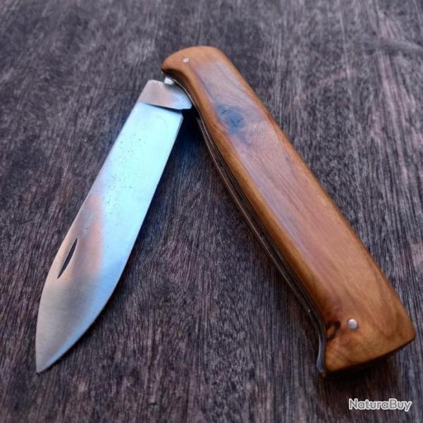 Magnifique Couteau DOUKDOUK L CUREUIL Grand model Custom Manche en Bois et Marqueterie