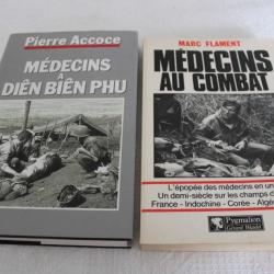 Lot 2 livres médecins au combat et à Dien Bien Phu