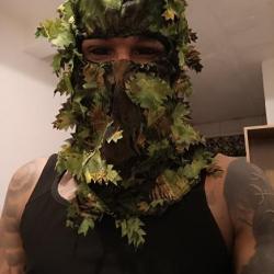 Masque à feuilles vertes, ghillie de sniper Cagoule