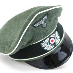 Casquette d'officier d'infanterie Wehrmacht Heer Schirmmütze REPRO WW2