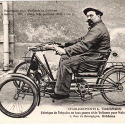 Transport - Tricycle à moteur pour infirmes  - Ets Tournois à Orléans