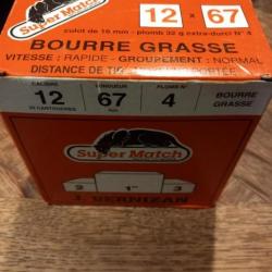 Bourre grasse 12/67 Pb4 SuperMatch culot 16mm