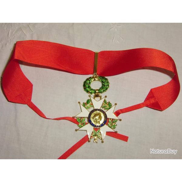 Commandeur de l'Ordre National de la Lgion d'Honneur, Mdaille  + cravate, fidle REPRO