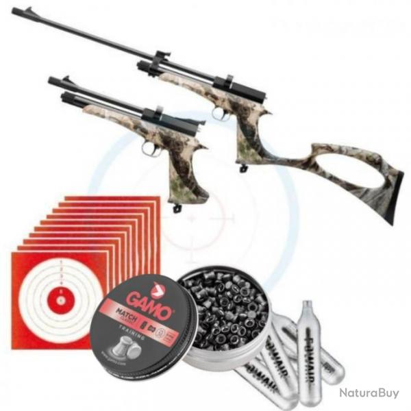 Pistolet Carabine ARTEMIS CP2 CAMO 4,5 mm 6J + 250 Plombs + 5 Co2 + 10 cibles - Destock'Tir