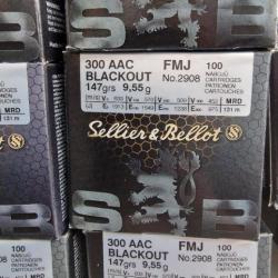 300 AAC BLACKOUT Sellier & bellotBoîte de 100 munition