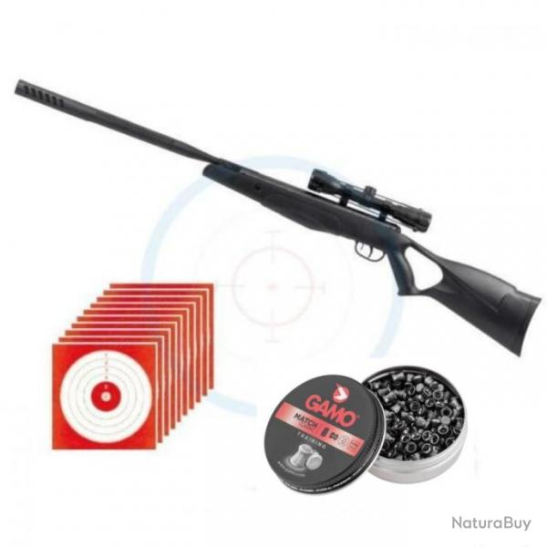 Carabine  plomb Crosman F4 NP cal 4.5 + 250 plombs + 10 cibles - Destock'Tir