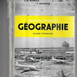 géographie classes terminales 1958 ozouf, moreau, pasquier Scolaire ancien