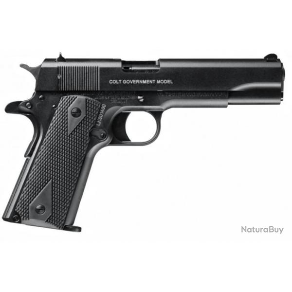 PIST. WALTHER COLT 1911 A1 NOIR CAL. .22 LR SA 12CPS 127MM HAUSSE & GUIDON RGLABLES