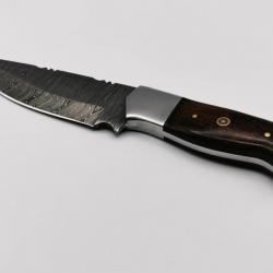 Couteau de Chasse en Damas - Le Noble - Coutellerie Artisanal Hosteel