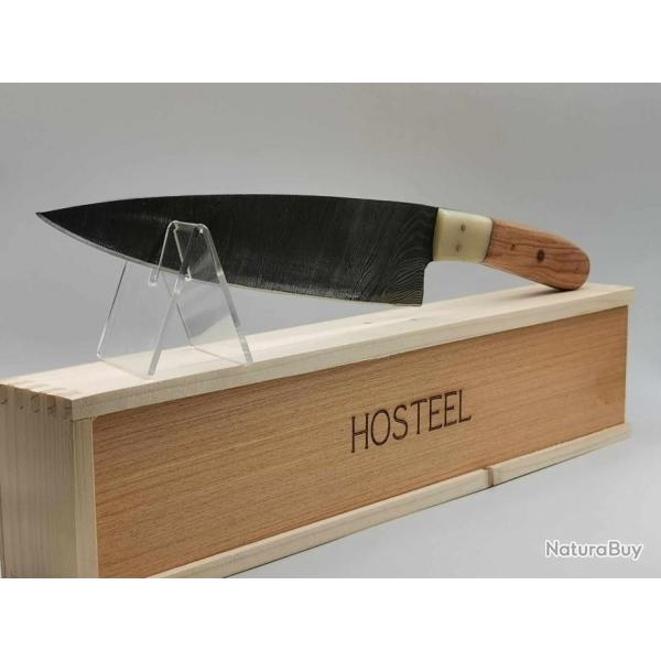 Couteau de Cuisine Chef en Damas - Le Provenal - Collection Coutellerie Artisanal Hosteel