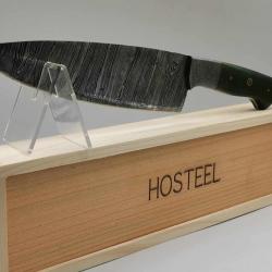 Couteau de Cuisine de Chef en Damas - Le Normand - Collection Coutellerie Artisanal Hosteel