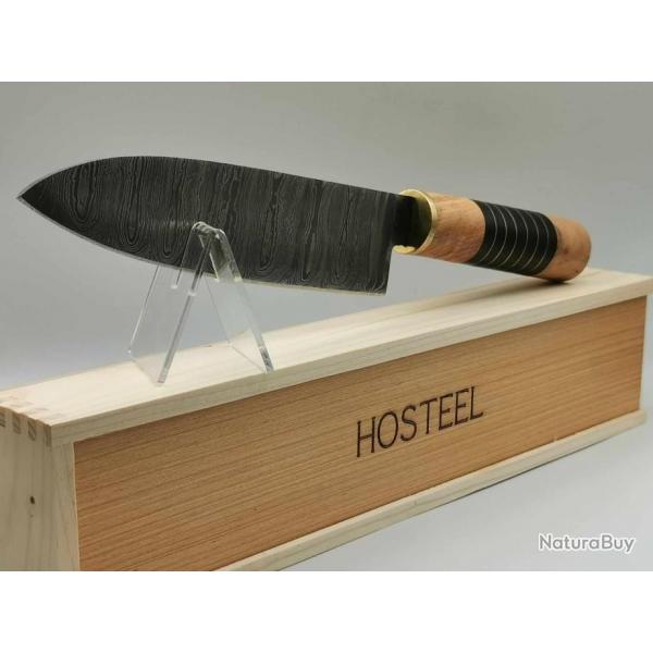 Couteau de Cuisine Japonais en Damas - Le Ying - Collection Coutellerie Artisanal Hosteel