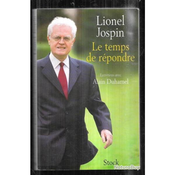 le temps de rpondre de lionel jospin, ps